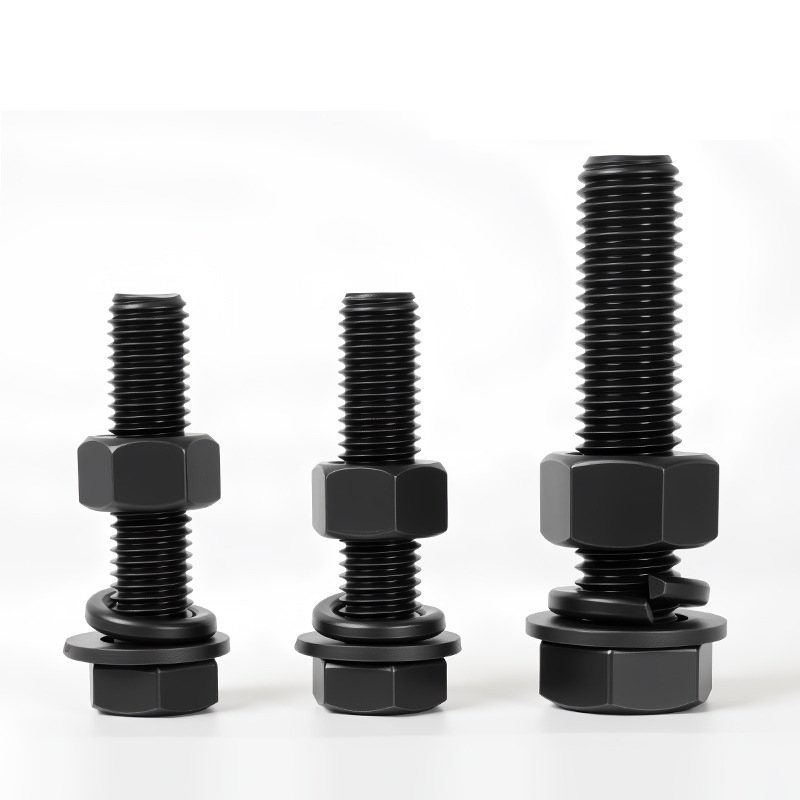 Black oxide hex bolt DIN 933 EN‑ISO 4017 DIN 931 EN‑ISO 4014