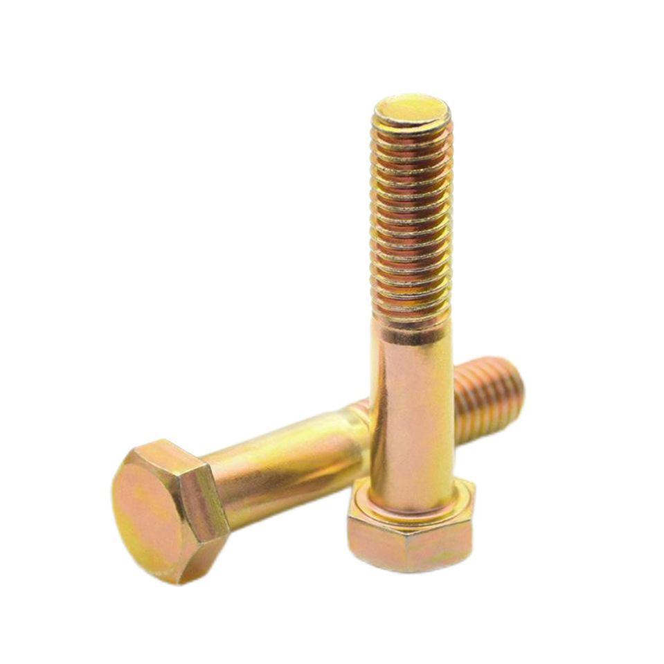 Color‑zinc plated bolt DIN 933 EN‑ISO 4017 DIN 931 EN‑ISO 4014