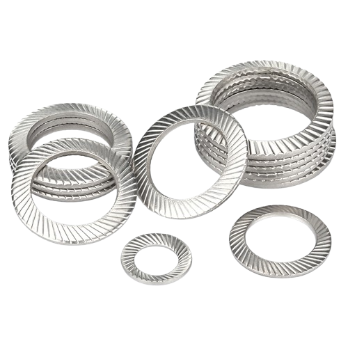 Stainless steel double‑side serrated lock washer DIN 6905 ISO 10673